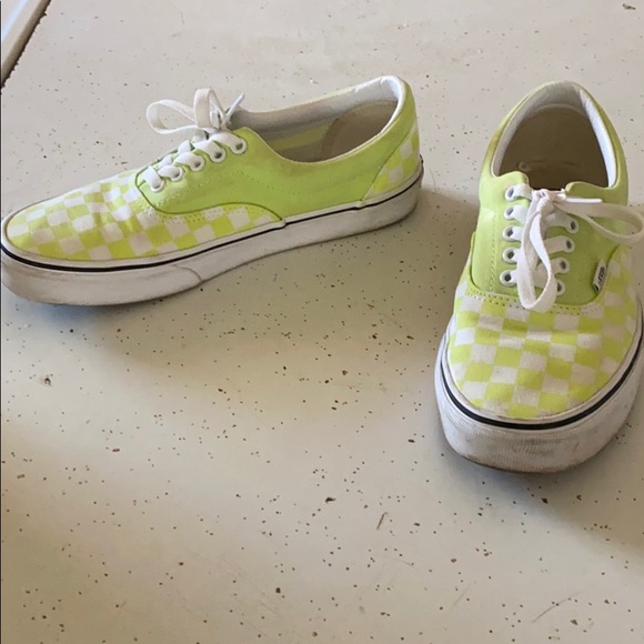 vans light green checkered